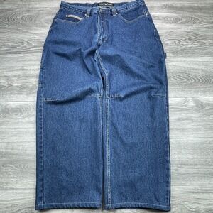 Outkast Clothing Co Jeans Mens 40x33 Blue Carpenter Hip Hop Wide Leg Baggy Y2K